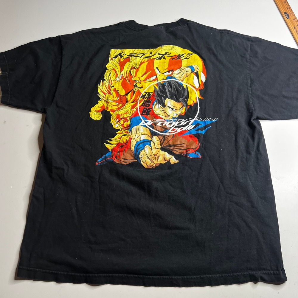 Vintage 2000 Dragon Ball Z Gohan Graphic T-Shirt Black 2XL Anime Y2K Olaes